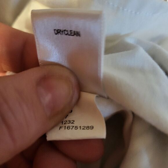 𝅺Isaac Mizrahi blue and white striped lined midi dress sz 12 - Picture 5 of 10